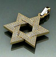 Star of David pendant Model 1608 | 3D