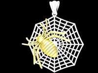 diamond spider web pendant 3351 | 3D