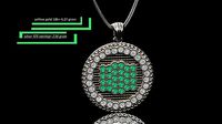 emerald necklace | 3D