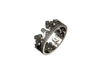 Crown ring with diamonds - 1058  | 3D