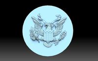 Coat of arms with an eagle | 3D