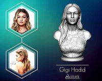 Gigi Hadid portrait sculpture | 3D