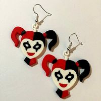 Harley Quinn Earrings | 3D