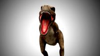 giganotosaurus dinosaur low poly game ready rigged