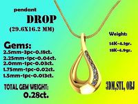 Pendant  Drop 028ct | 3D
