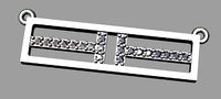 Tiffany-t-Open Horizontal Diamond Bar Pendant | 3D