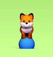 Fox on the Ball | 3D