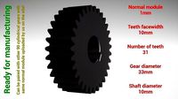 Cylindrical gear - paired - z31 m1 D33 d10 | 3D
