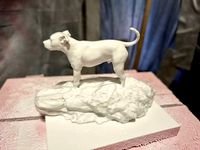 Pitbull on Rockbase - Statue | 3D