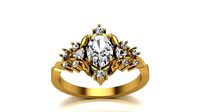 Women Stunning gold Ring | 3D