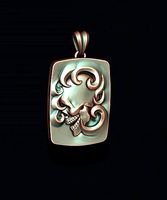 Skull fire pendant | 3D