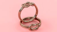 Ribbon Fold Plain Ring For Daily Use | 3D