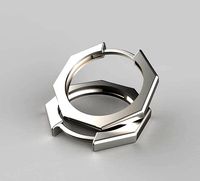 Men earring congo     silver gold white gold platinum and other | 3D