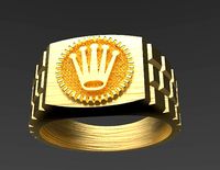 Mens crown ring printable stl | 3D
