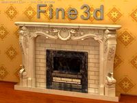Antique09Fireplace097b 3D Model