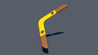 low poly boomerang-3d