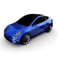 tesla model y rwd blue with chassis