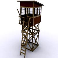 wooden outpost 3d