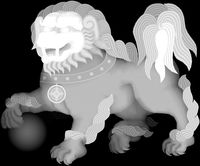 3d relief lion