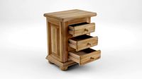 wooden bedside table
