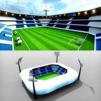 football soccer stadium - pbr low-poly