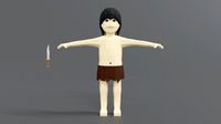 low poly cartoon tarzan