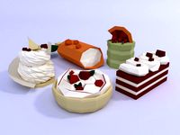 low poly cakes