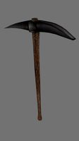 textured lowpoly pickaxe