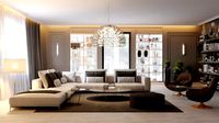 living room 3ds max corona scene