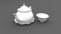 teaport and tea bowlsaucer