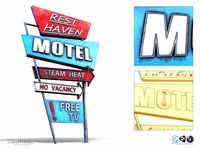 motorway motel sign pbr