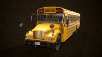 school bus - low poly