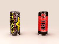 energy drink cans