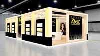 exhibition stand three sides open stall