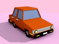 low-poly cartoon car low-poly
