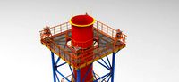 huge oil plant pipe