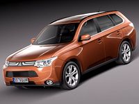 Mitsubishi Outlander 2013 3D Model