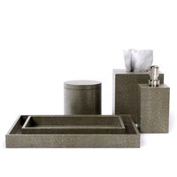 restoration hardware shagreen bath accessories smoke