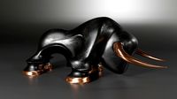 decorative statue of a bull