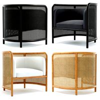 fields cane back accent chair