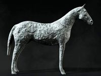 horse sculpture low-poly