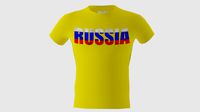 low poly russia shirt yellow colour