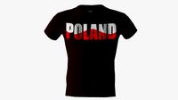 low poly poland shirt dark brown colour