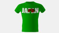 low poly japan shirt green colour