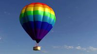 hot air balloon low-poly