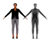 carla rigged 001 - rigged 3d business woman