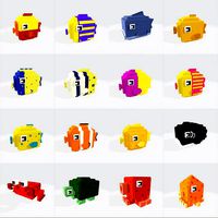 voxel fish low-poly