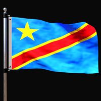 Flag of congo-democratic