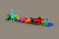 dinosaur voxel low poly pack
