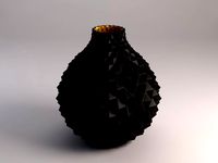 ceramic vase---diamond relief